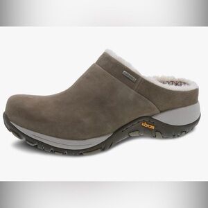 Dansko parsons Suede Slip-On Clogs beige Fur Lining like new eu 38 8.5 - 9